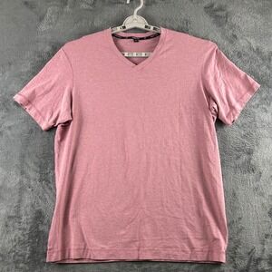 Public Rec Men XL Go-To V-Neck T-Shirt Pink Mauve Heather Pima Cotton Tencel Tee
